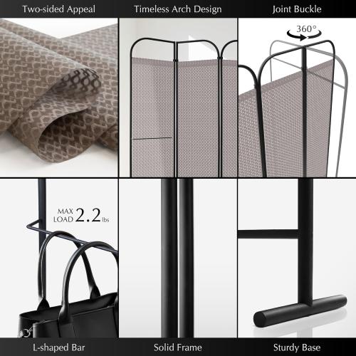 DECOLAB Freestanding Folding Room Divider, Portable Privacy Partition Panel for Home, Office, Bedroom, Studio, Adjustable Layout, 68 x 71, Waltz