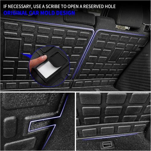 Rongtaod Floor Mats Compatible with 2023-2025 2026 Honda HRV Trunk Mat Cargo Mat Cargo Liner All Weather Back Seat Cover Protector 2024 HR-V Accessories (Trunk Mat Backrest Mats Floor Mats)