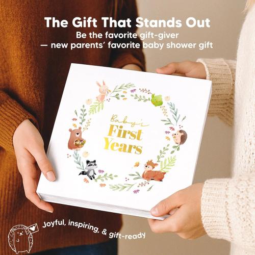 Keepsake Baby Memory Book, Girl, Boy - Beautiful First 5 Year Journal Book, 100 Pages Newborn Milestone Scrapbook, From Pregnancy to Age 5, First Time Mom Gifts for Baby Shower, Gender Neutral (Muse)