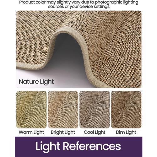 DEXI Ultra Thin Entryway Indoor Door Mat 32x48, Non Slip Rubber Backing Inside Entry Mat, Low Profile Easy Clean Dirt Trapper Doormat for Inside Entrance Patio, Beige