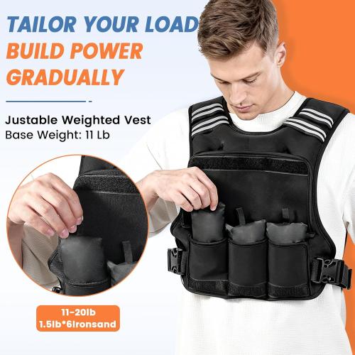 FUFF Weighted Vest Woman, 4-10/11-20/20-32 Lb Adjustable Weight Vest for Women Men, Female Strength Training Body Vest for Walking Exercise Running Workout