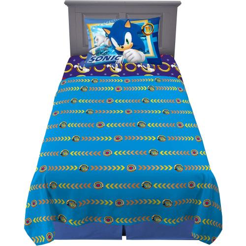 Franco Kids Bedding Super Soft Microfiber Sheet Set, Twin, Sonic The Hedgehog, Anime
