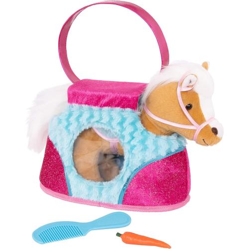 Pucci Pups – Plush Horse – Dog Carrier – Heart & Stripes Bag & Pony – Comb & Purse – Stuffed Animal – 2  Years