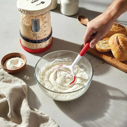 KneadAce Dough Wand, Reinvented Danish Dough Whisk for Sourdough Mixing