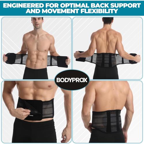 Bodyprox Breathable Back Brace, Back Support Brace for Men and Women.