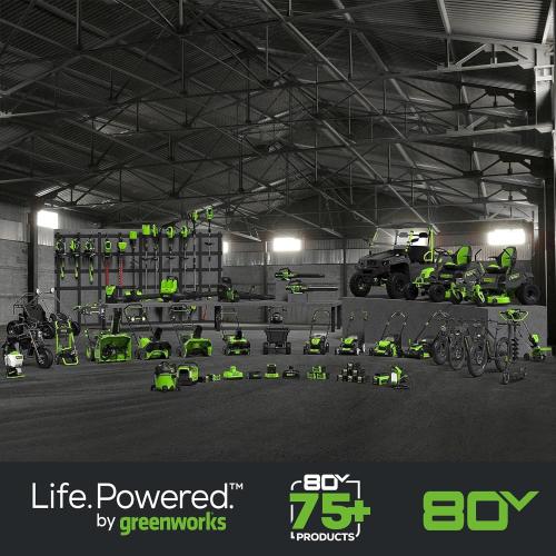Greenworks 80V 21 Brushless Cordless (Self-Propelled) Lawn Mower (75  Compatible Tools), 4.0Ah Battery and 60 Minute Rapid Charger Included