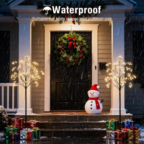 Lomotech Chritsmas Tree Lights - 216 LEDs 5Ft Artificial Christmas Tree with Timer, Includes 14 LEDs Twinkle Lights for Holiday, Wedding, Party, Christmas Decorations (Warm White)