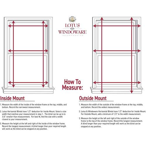 LOTUS & WINDOWARE 2 Faux Wood Blind, 59 W x 72 H, White Wood Grain Textured Finish