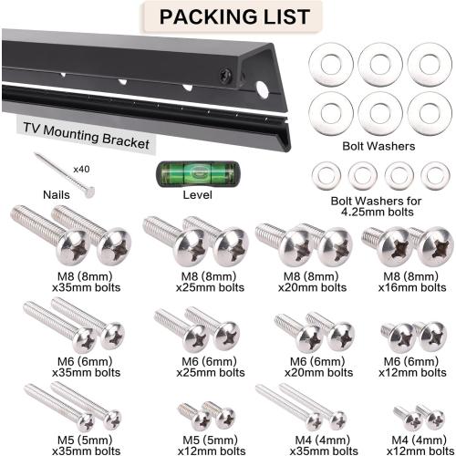 No Drill Drywall TV Mount, No Stud TV Wall Mount for 32-75 Inch Most Brand TVs up to 150lbs, Easy Install no Stud Studless TVs Wall Mount, Included All Hardware-Level Bubble Meter