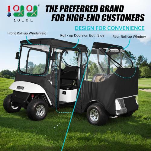 Passenger Golf Cart Driving Enclosure for EZGO TXT/RXV Model,  Window  Rain Cover All Weather Windproof Waterproof
