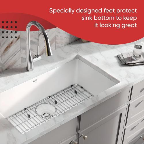 Sink Protectors for Kitchen Sink, Stainless Steel Sink Protector 27-1/2 x 13-1/2 x 1-1/4, Sink Bottom Grid