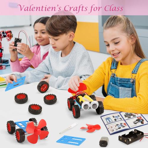 5 Pack STEM Science Kit, Kids Bulk STEM Gifts for Students from Teachers, Class Valentine Sets Crafts Activities School Classroom Boys Car Building Kits 1st 2nd 3rd 4th 5th Grade Gift Cards