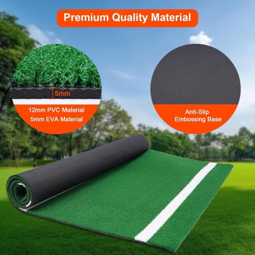 Baseball Hitting Mat, Home Plate Mat with Anti-Slide Rubber Back, Portable Batters Box Turf Mat Baseball for Hitting Practice - Indoor and Outdoor Use