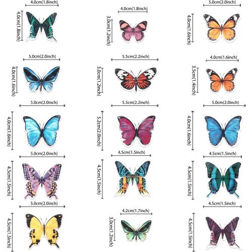 60 Pack Edible 3D Butterfly Cupcake Toppers Cute Realistic 3D Butterfly Cupcake Picks for Butterfly Theme Baby Shower Bridal Shower Boys Girls Birthday Cake Decorations Style 1