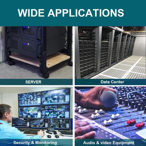 4U Server Cabinet Case - Rackmount Server Chassis with 7 PCI Slots, Lockable with Key