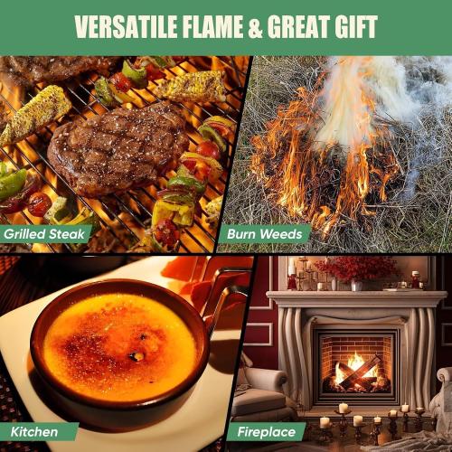 KOACKL Powerful Propane Torch Gun, Kitchen Torch with Adjustable Flame, Flamethrower Blow Torch Gun, Gas Welding Kits for BBQ, Searing Steak, Camping & Charcoal Torch Lighter(Tank Not Included)