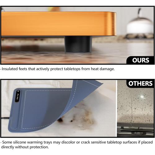 Food Warming Tray for Parties Buffet, 40x14 Extra Large Long Glass Top Electric Warmer Mat with 9 Temp Settings and Timer, Buffet Servers and Warmers, Food Heater Hot Plate for Catering Gathering