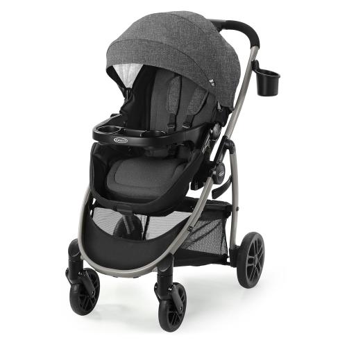 Graco Modes Pramette Stroller, 3-in-1 Baby Stroller, 3 Modes: Infant Car Seat Carrier (Car Seat Not Included), Infant Pramette to Toddler Stroller with Reversible Seat and One-Hand Fold, Redmond
