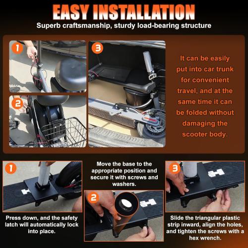 Electric Scooter Seat Compatible with Segway Ninebot MAX G2 G65 MAX2 Seat Attachment for Adult with 10L Large Storage Bag, Cup Holder, PU Cushion