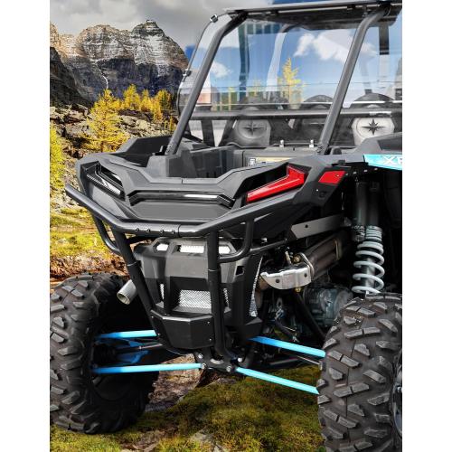 A & UTV PRO Rear Bumper Low Profile Heavy Duty Brush Guard with 2019-2025 Polaris RZR XP 1000/4 1000 /Turbo/XP 4 Turbo Replace #2884020-458