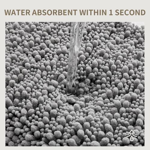 Bathroom Rugs Non Slip Washable, Extra Thick Soft Chenille Absorbent Bath Mat, High Density Barrier Non Slip Backing, Quick Dry Plush Shaggy Floor Carpet for Tub&Shower , Grey