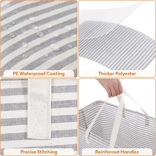 2 Pack. .Lifewit Laundry Hamper Large Collapsible Laundry Basket, Freestanding Waterproof Clothes Hamper Storage with Easy Carry Handles for Clothes in Bedroom Bathroom College Dorm for Adults, Gray, 100L