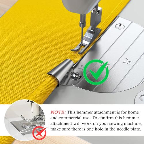 TIGARI Sewing Rolled Hemmer Foot, 8 Sizes Rolled Hem Presser Foot, Wide Rolled Hem Pressure Foot Sewing Machine Feet Hemming Machine Hand Sewing Machine Sewing Accessories