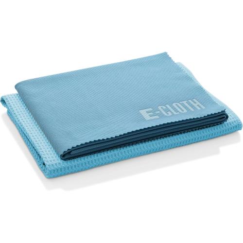 E-Cloth Microfiber Cleaning Cloth Glass Kit - Microfiber Towel Window Cleaning Kit - Microfiber Towels for Cars, Windows, Mirrors, & More - Alaskan Blue
