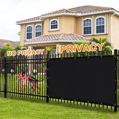 Black Artpuch 90% Sun Shade Cloth, Shade Cover Canopy with Grommets, Sun Screen Fabric Tarp for Patio, Outdoor, Garden, Backyard, Black