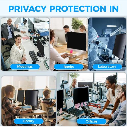 Size 27 inch 2 Pack Hidden Design Magnetic Computer Privacy Screen Filter 27 inch for Frameless Monitor 16:9 Widescreen, Removable Anti Blue Light Privacy Shield, Anti-Glare Protector