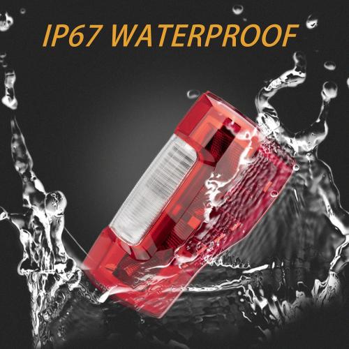 Left Tail Light Compatible With 2017-2019 Ford F-250 F-350 Super Duty | Rear Brake Lamps Replacement Taillights (w/o Blind Spot) (w/o LED)
