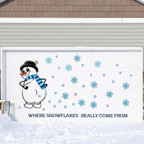 82PCS Christmas Garage Door Decorations Magnets - Snowman Snowflake Xmas Holiday Refrigerator Fridge Kitchen Decor