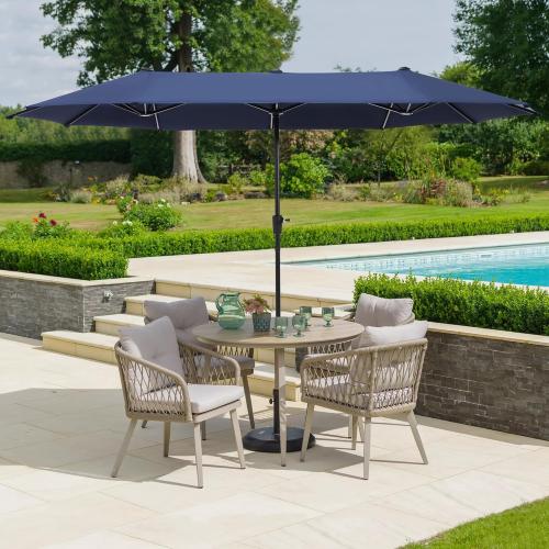 HERA'S PALACE 13 ft Rectangle Patio Umbrellas, Large Outdoor Umbrella with Crank, Powerful UV Protective, Table Umbrella Outdoor Patio for Backyard, Pool, Garden, Deck