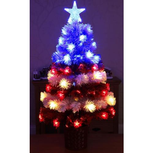 Christmas Concepts® 36 Fibre Optic LED American Flag Tree - Red, White & Blue Decoration for the 250th Anniversary of USA Independence Day - July 4th Celebrations