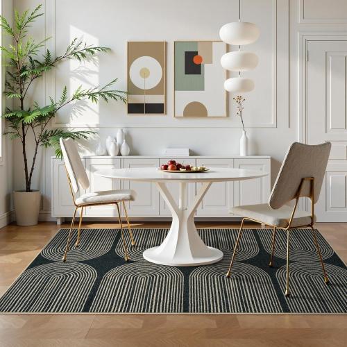 Rainbow Easy Jute Rug Washable Area Rugs for Living Room Patio Farmhouse