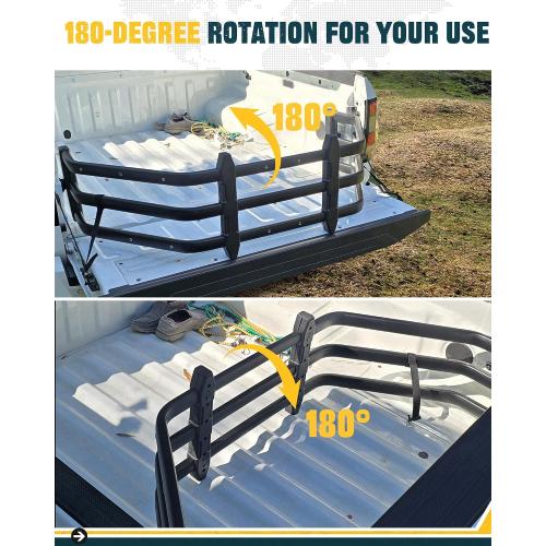 Truck Bed Extender for Nissan Frontier 2022 2023 2024 2025 2026, Tailgate Mount Cargo Extension, Fold-in/Fold-Out Pickup Storage