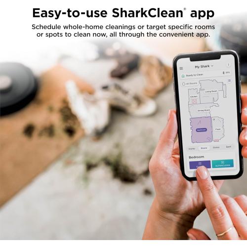 Shark AV2501AE AI Robot Vacuum with XL HEPA Self-Empty Base, Bagless, 60-Day Capacity, LIDAR Navigation, Perfect for Pet Hair, Compatible with Alexa, Wi-Fi Connected, Carpet & Hard Floor, Black