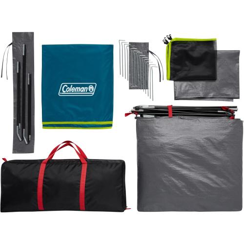 Coleman 4/6/8/10 Person Skydome Dark Room Tent with Rainfly, 5 Minute Setup, Blocks 90% of Sunlight, 20% More Headroom Than Traditional Tents