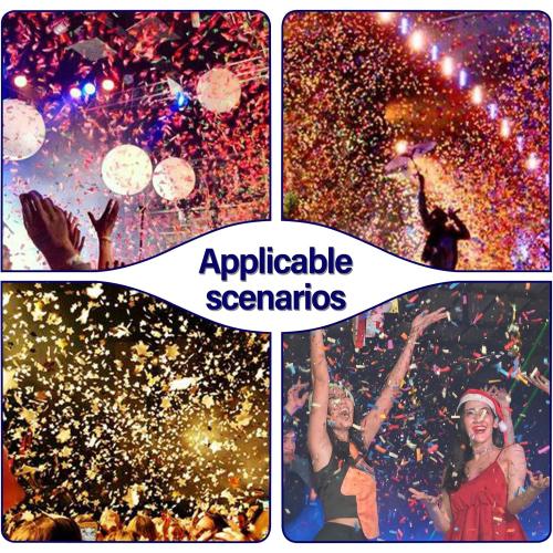 Black Professional Electric Confetti Machine - DMX Control Digital Confetti Cannon with Remote for DJ Party Nightclub Wedding Stage Concert Event Show Christmas