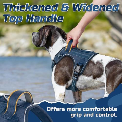Size S ....rabbitgoo Dog Harness No Pull, Military Dog Harness Medium Sized Dog with Handle & Molle, Easy Control Service Dog Vest Harness Training Walking, Adjustable Reflective Tactical Pet Harness, Blue,