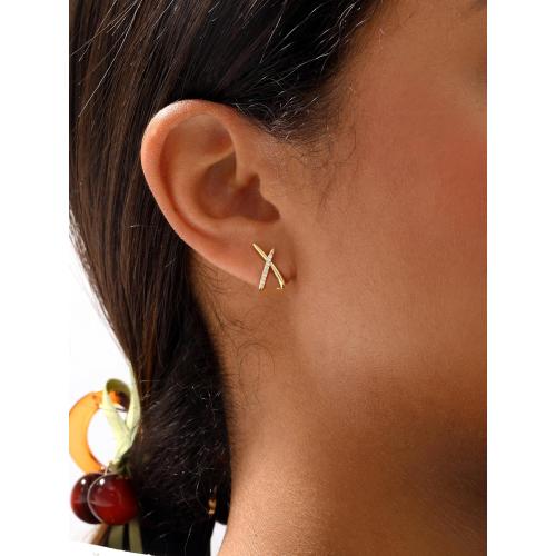 Gold/Silver Earrings for Women Trendy,14K Real Gold Plated Stud Earrings Dainty CZ Hypoallergenic Small Hoop Earrings for Women Gifts
