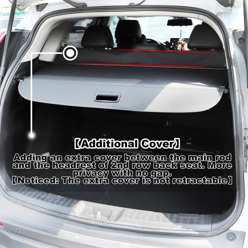 Cargo Cover for 2023-2025 Mitsubishi Outlander Accessories (Additional Cover),Carbon Fiber Look Retractable Trunk Cover for Mitsubishi Outlander Accessories Security Shield Shade Privacy