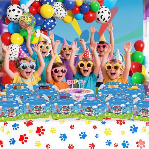 HKAHDID 12Pcs Cartoon Puppy Birthday Decorations, Cartoon Dog Party Favors Gift Boxes for Boys and Girls Party Theme Supplies
