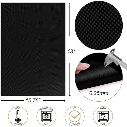 UBeesize Grill Mats for Outdoor Grill Set of 6 - Heavy Duty Non-Stick BBQ Grilling Mat & Oven Liner, Reusable, Easy to Clean - Works on Oven, Gas, Charcoal, and Electric BBQ - 15.75 x 13 Inch