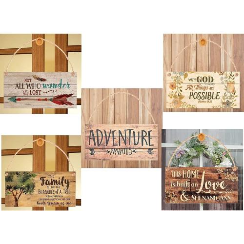Wooden Signs/Welcome to Our Forever Sign, Rustic Wooden Welcome Wedding Sign, Brown Sign Kitchen Cafe Pub Decor, Wall Plaque Art, Rustic Wood Decor Gift 18x12 2pk