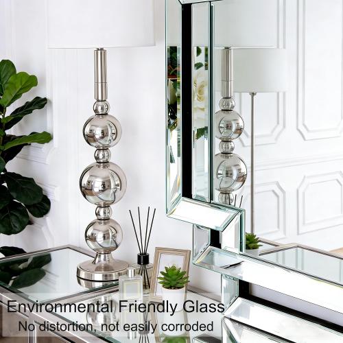 30 X 59 Large Wall Mirror for Decor, Glass Decorative Mirror with Beveled Edge and Glass Frame for Bathroom, Entrance, Living Room, Horizontally/Vertically Design