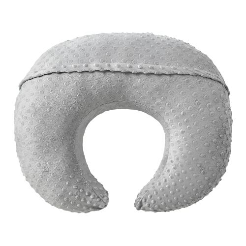 ESEN Plus Size Nursing Pillow and Body Positioner for Breast Feeding and Bottle Feeding, Ultra Soft Baby Breastfeeding Pillows with Removable Nursing Pillow Cover for Mom and Baby (Gray)