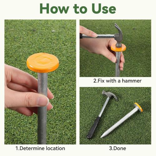 8 Pcs Property Markers, Heavy Duty Survey Stakes 6.6 Inch Low Profile Property Line Markers for Gardens, Courtyards, Lawns, Landscape Edges, Earthworks, Pavings