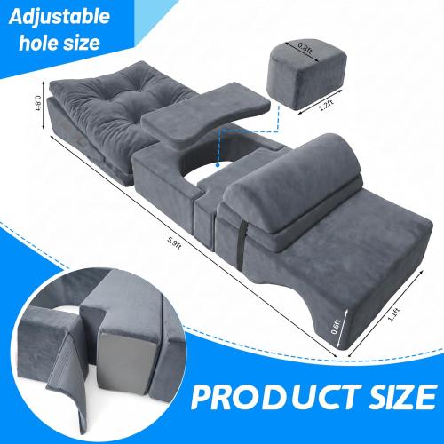 BBL Cushion, BBL Pillow After Surgery, Adjustable, Extra Thick, V-shape | Post Surgery Recovery Cushion to Prevent Bottoming Out, Almohada BBL, FSA&HSA Eligible