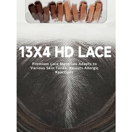 Chocolate Brown Lace Front Wig 13x4 HD Glueless Brown Wigs Pre Plucked for Beginners Synthetic Lace Front Wig for Women Long Layered Wave Wig 26inch